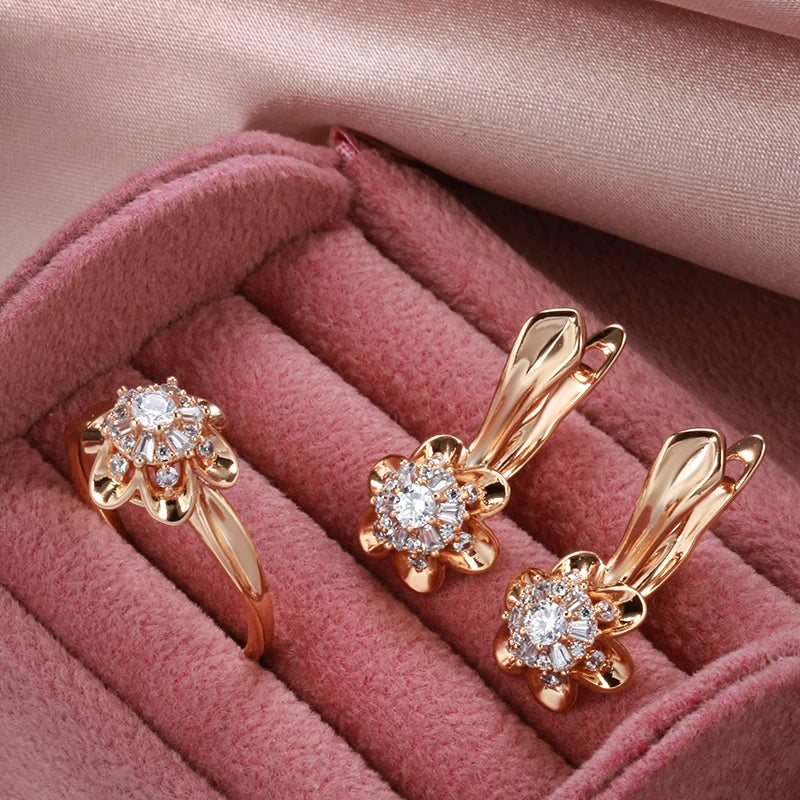 White Fancy 016 583 Rose Gold Casual Jewel Set