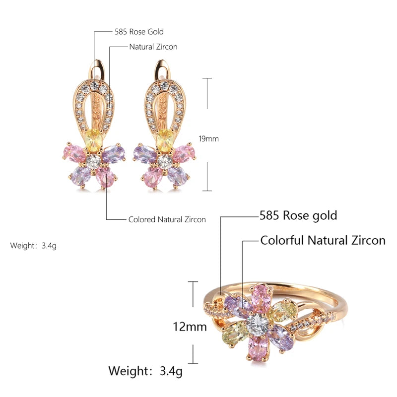 White Fancy 028 583 Rose Gold Casual Jewel Set