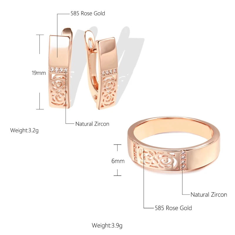 White Fancy 036 583 Rose Gold Casual Jewel Set