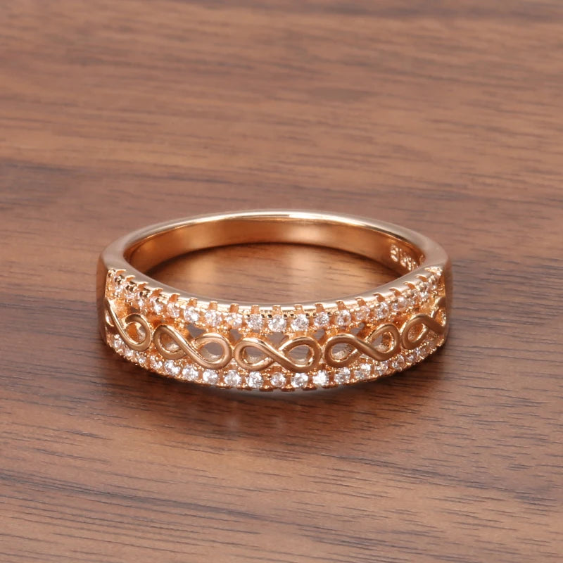 Trend Big Vintage Natural Glossy Metal Ethnic Bride Ring 064