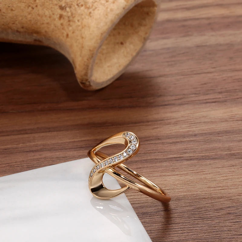 Trend Big Vintage Natural Glossy Metal Ethnic Bride Ring 046