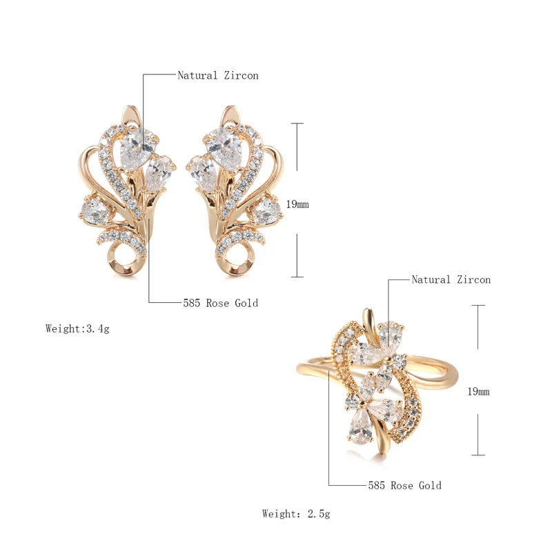 White Fancy 013 583 Rose Gold Casual Jewel Set
