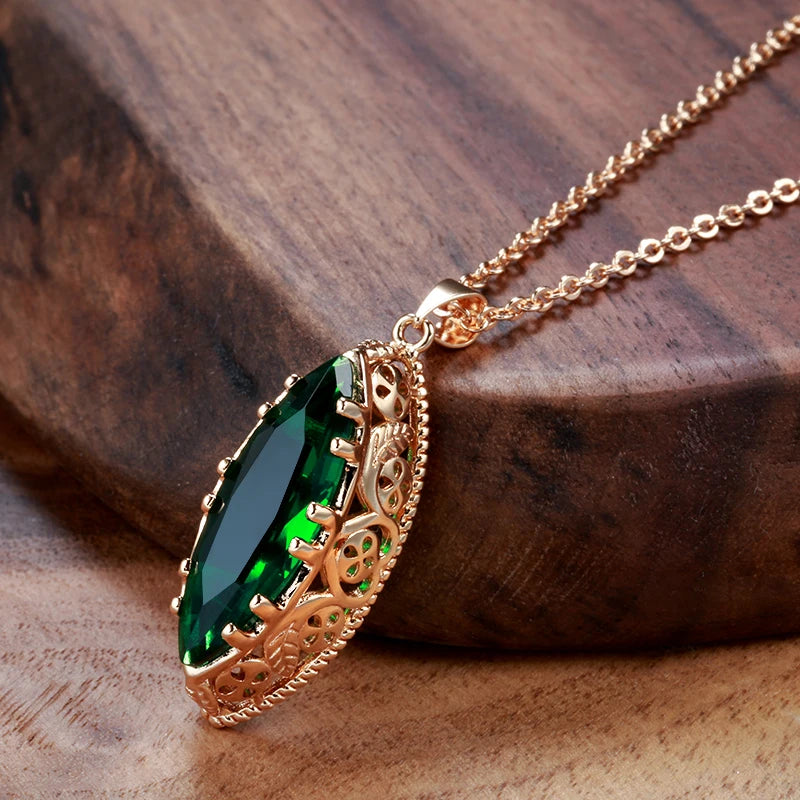 Hot Rose Gold Colour Ethnic Bride Pendant Necklace