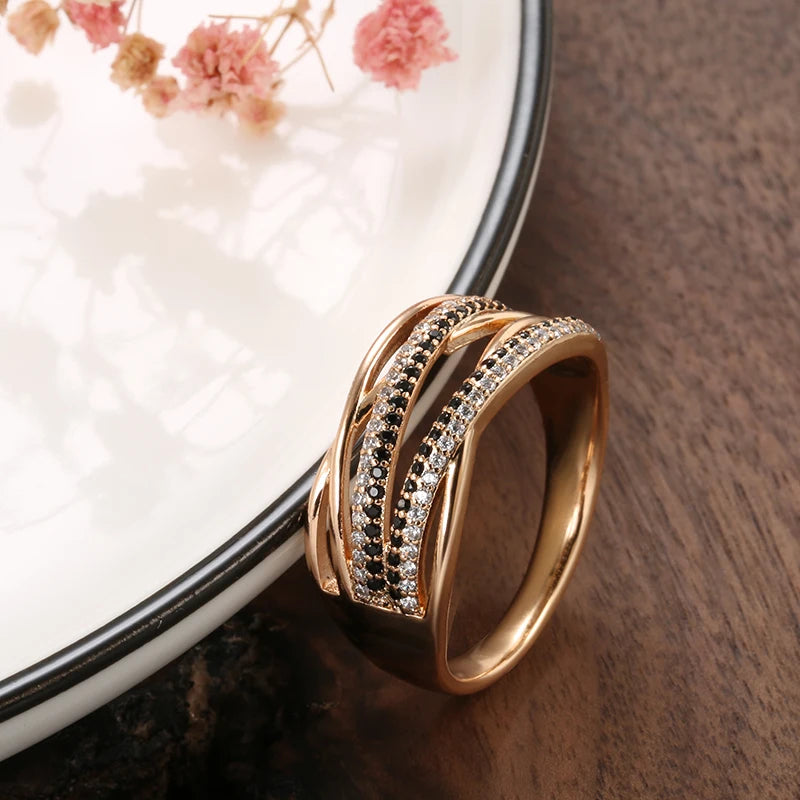 Trend Big Vintage Natural Glossy Metal Ethnic Bride Ring 028