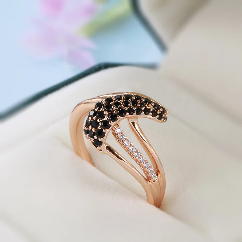 Trend Big Vintage Natural Glossy Metal Ethnic Bride Ring 069