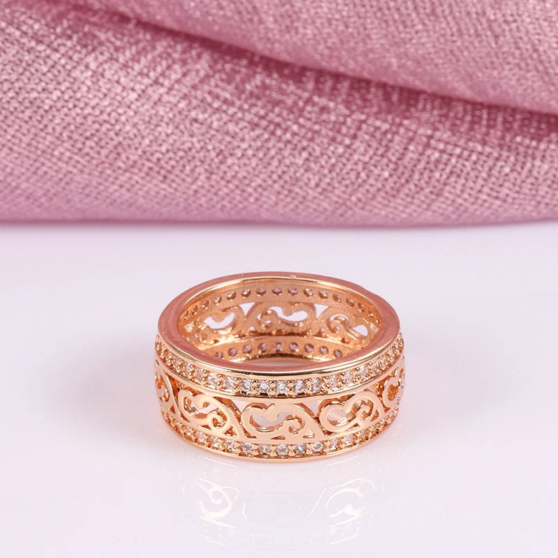 Trend Big Vintage Natural Glossy Metal Ethnic Bride Ring 029