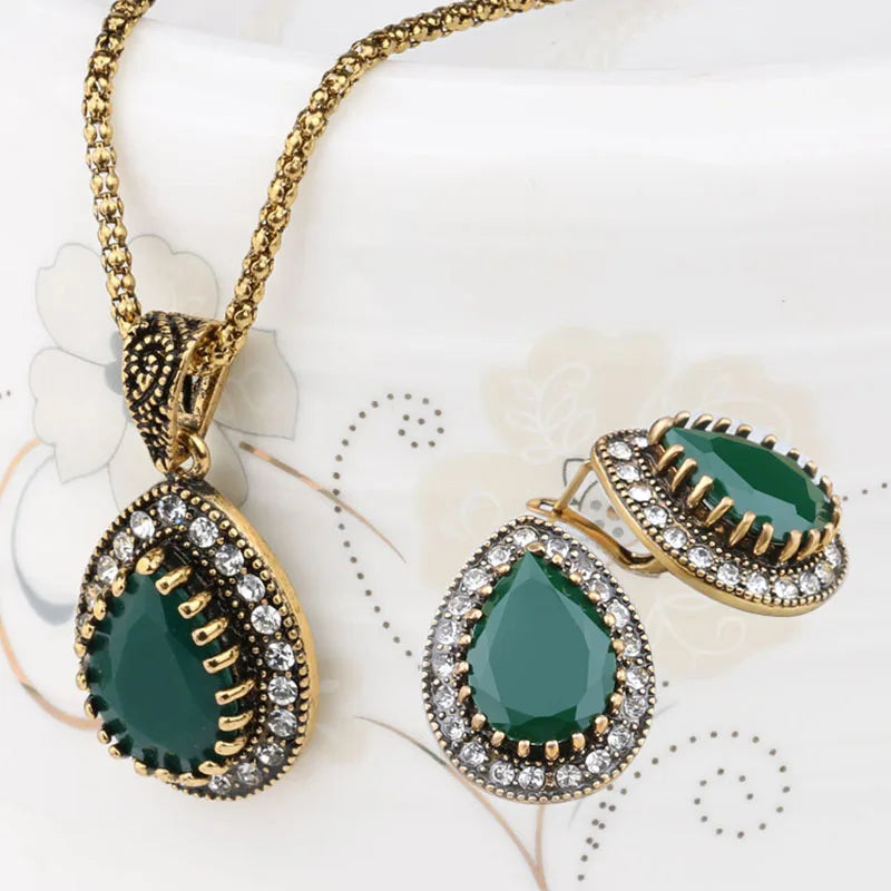 Colored Boho Textured Mixed Metals Travel Jewel Set 0005