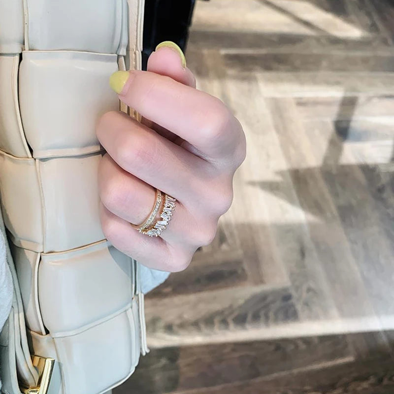 Trend Big Vintage Natural Glossy Metal Ethnic Bride Ring 033