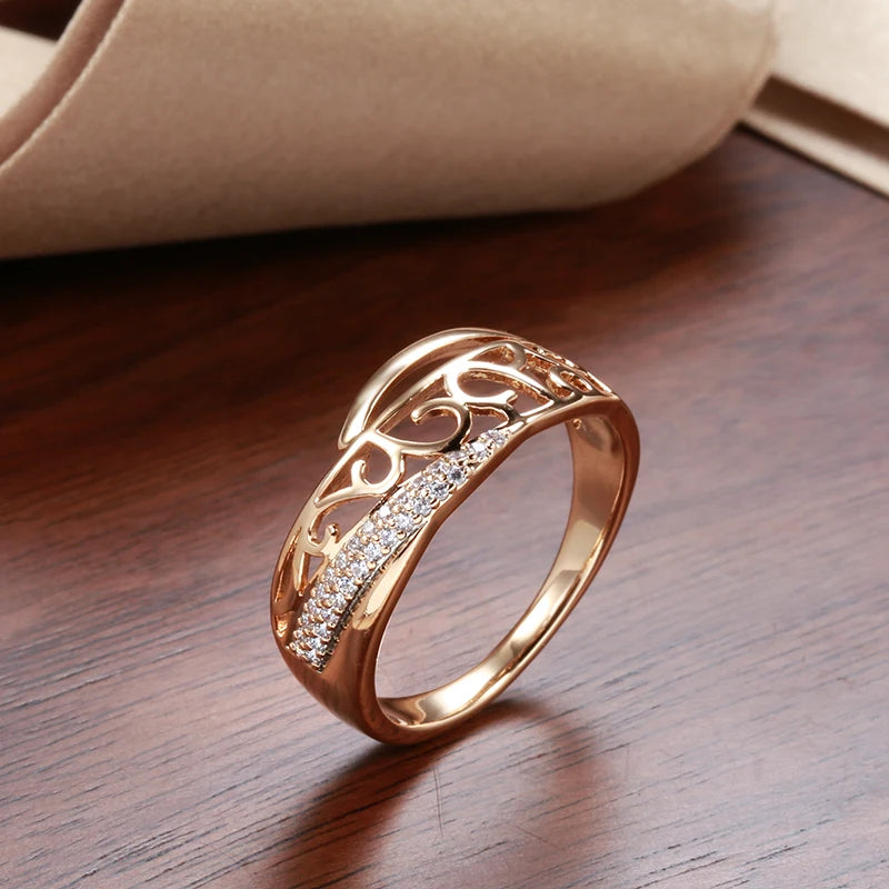 Trend Big Vintage Natural Glossy Metal Ethnic Bride Ring 014