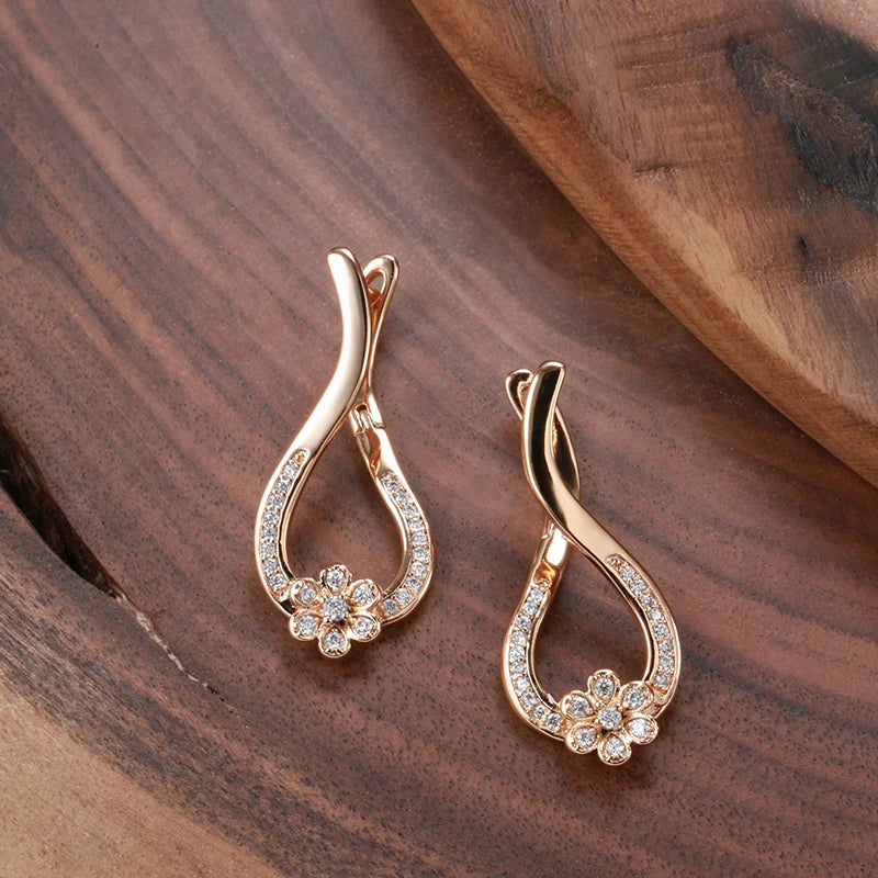 New Geometric Flower Big Earrings