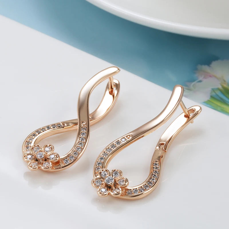 New Geometric Flower Big Earrings