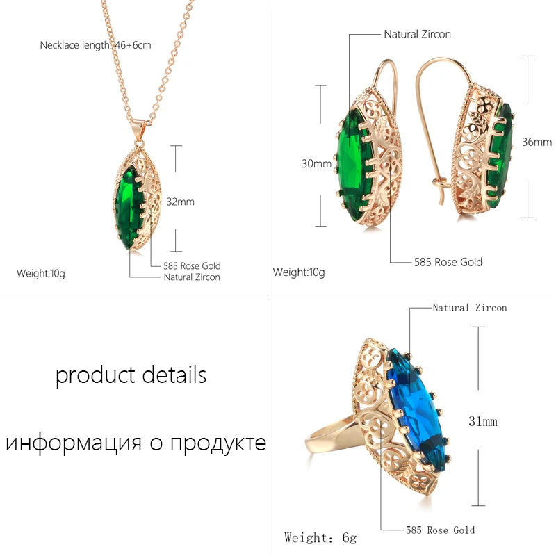 White Fancy 020 583 Rose Gold Casual Jewel Set