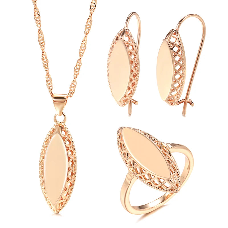 White Fancy 008 Copper Casual Jewel Set