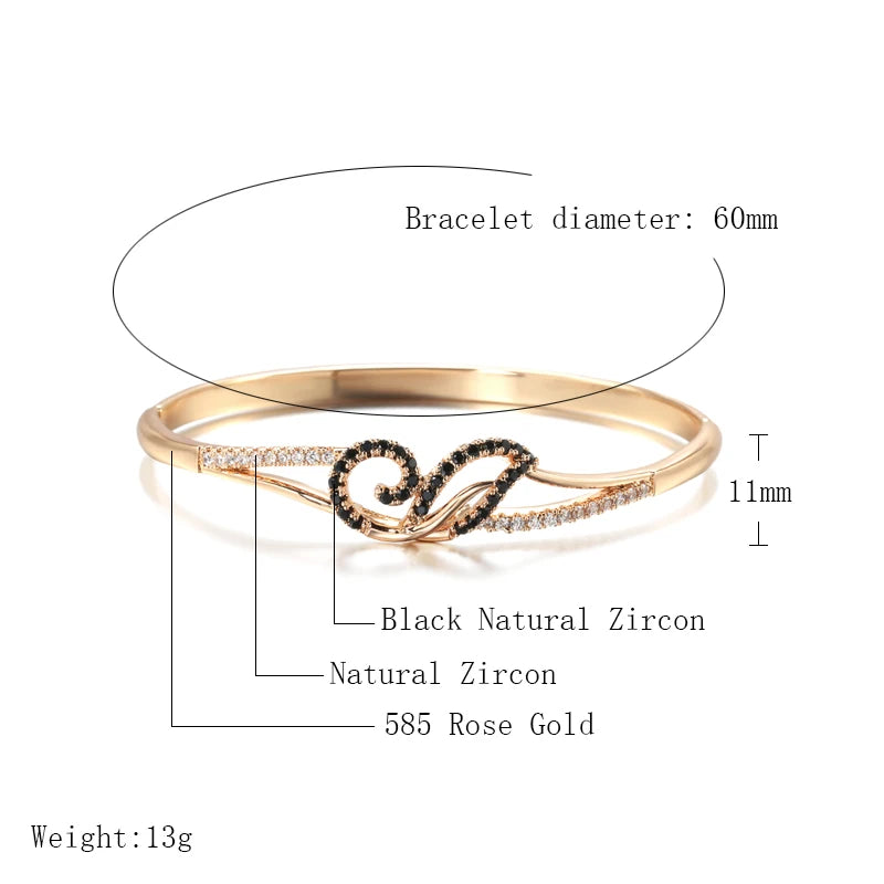 New Charm Gold Bangles Black Natural bracelets