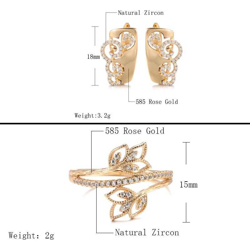 White Fancy 042 583 Rose Gold Casual Jewel Set