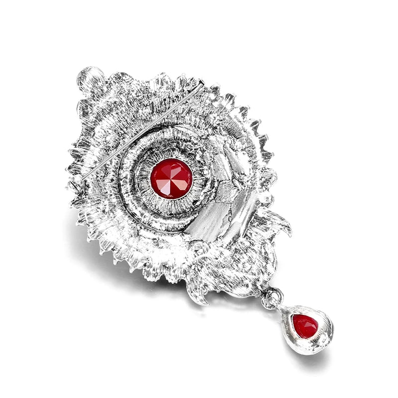 Fashion Textured 583 Gold Formal Brooch 012