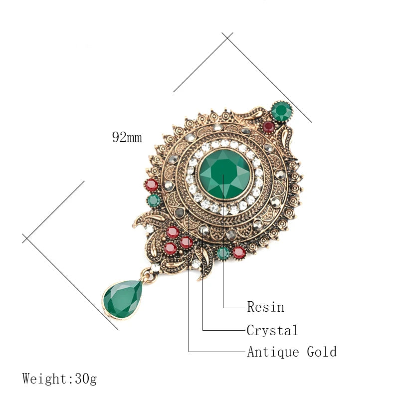 Fashion Textured 583 Gold Formal Brooch 012