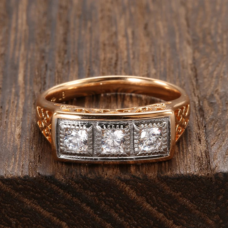 Luxury Gold Rings Ethnic Bride Wedding Rings
