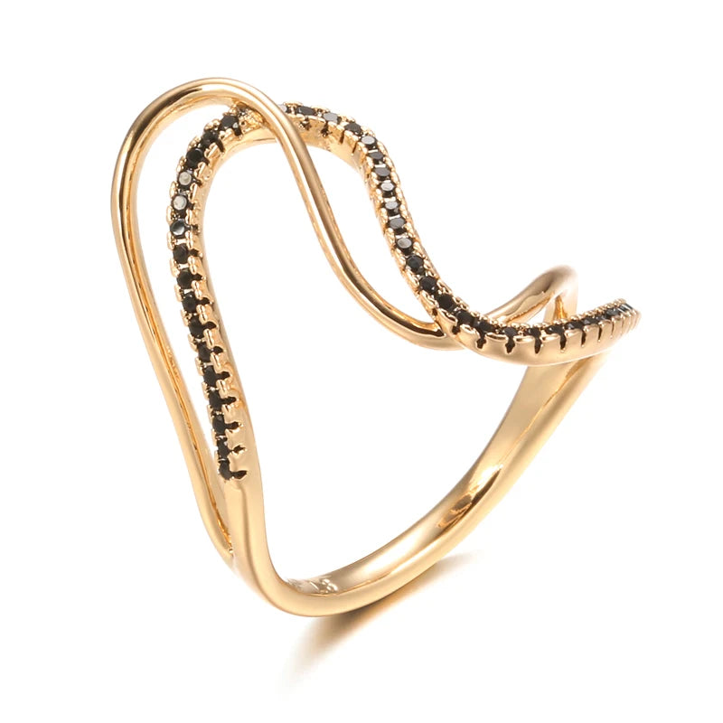 Trend Big Vintage Natural Glossy Metal Ethnic Bride Ring 089