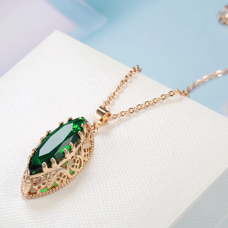 Hot Rose Gold Colour Ethnic Bride Pendant Necklace