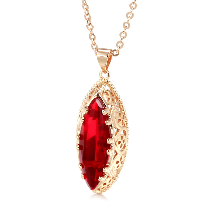 Hot Rose Gold Colour Ethnic Bride Pendant Necklace