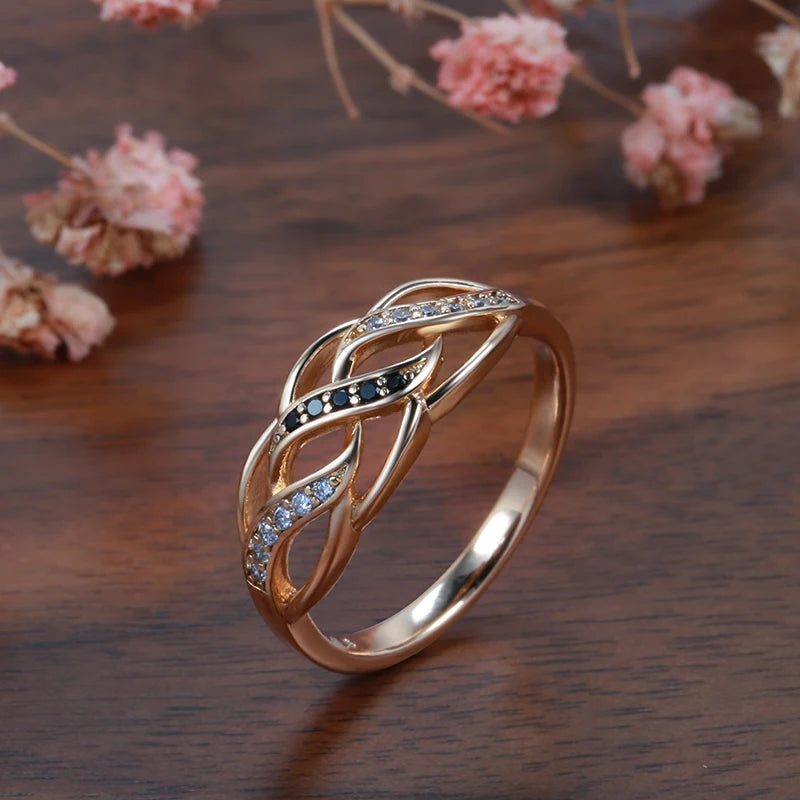Trend Big Vintage Natural Glossy Metal Ethnic Bride Ring 017