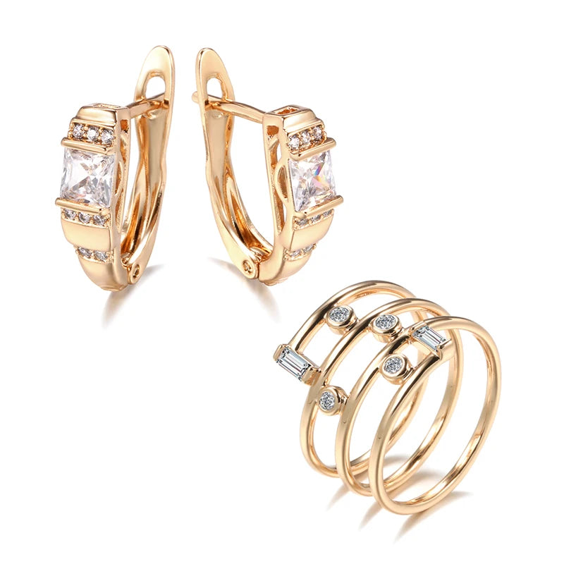 White Fancy 038 583 Rose Gold Casual Jewel Set