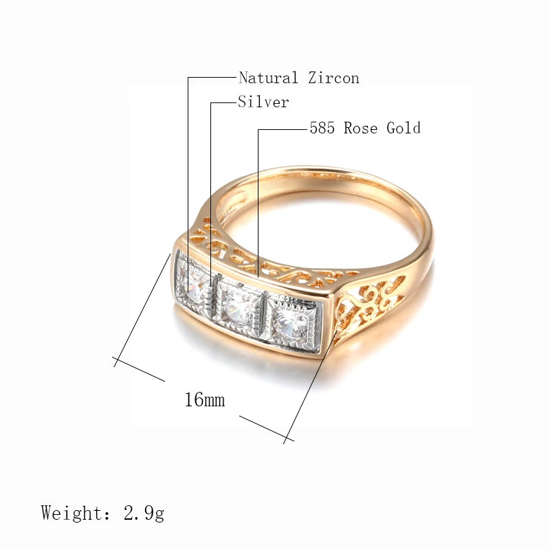 Luxury Gold Rings Ethnic Bride Wedding Rings