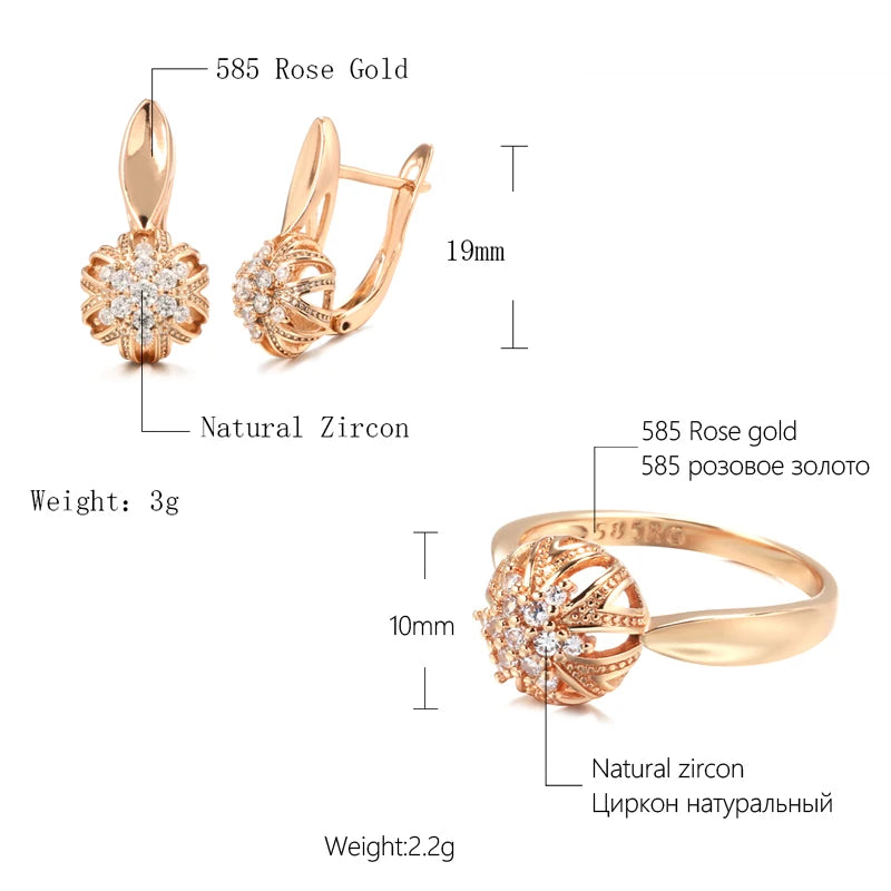 White Fancy 004 Copper Casual Jewel Set