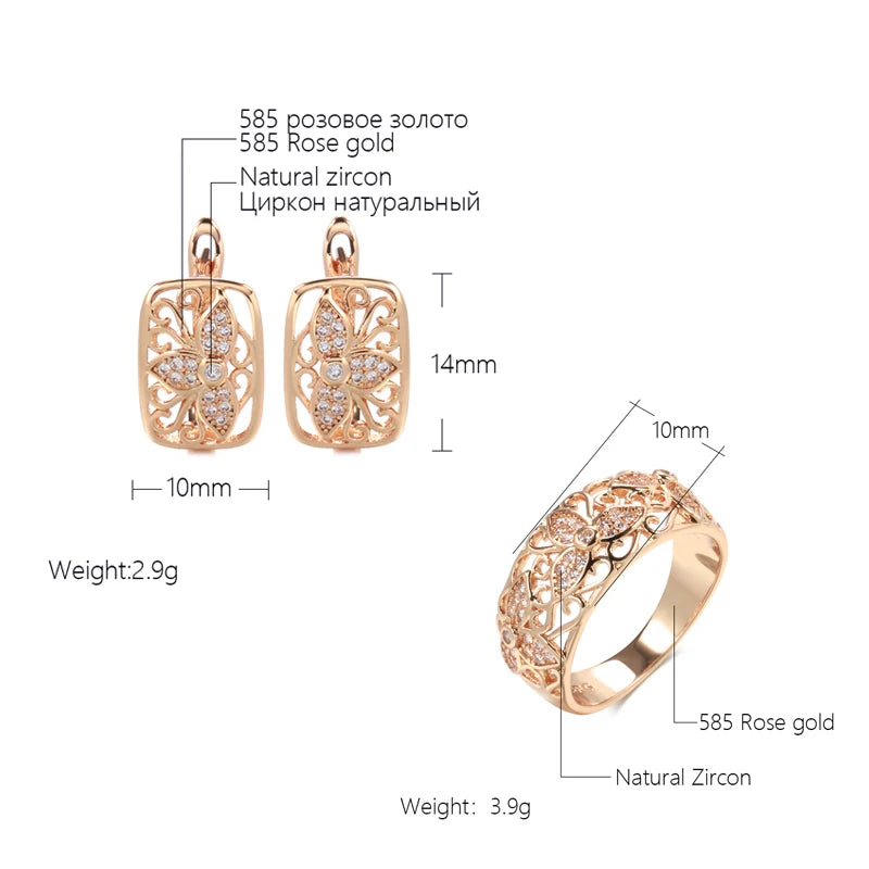 White Fancy 043 583 Rose Gold Casual Jewel Set