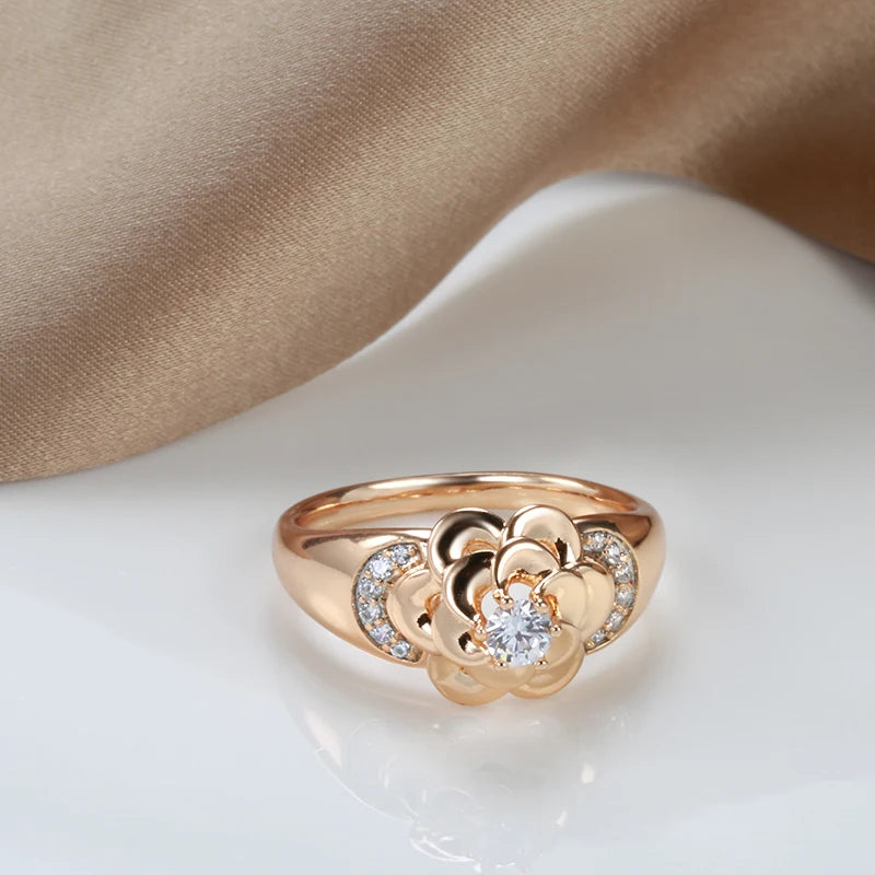 Trend Big Vintage Natural Glossy Metal Ethnic Bride Ring 004