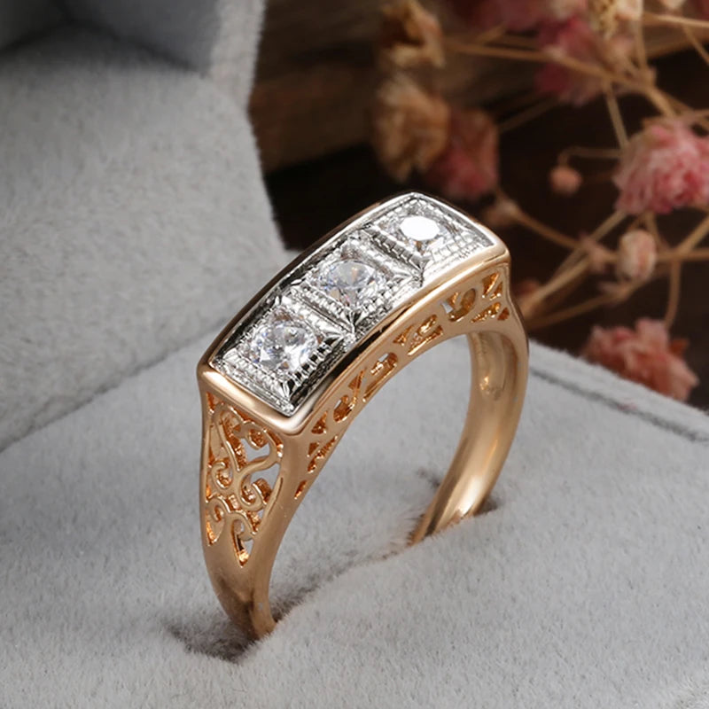 Luxury Gold Rings Ethnic Bride Wedding Rings