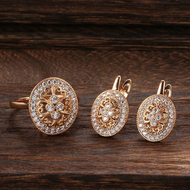 White Fancy 002 Copper Casual Jewel Set