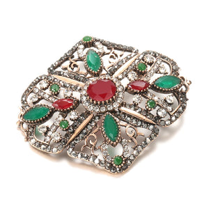 Fashion Textured 583 Gold Formal Brooch 010