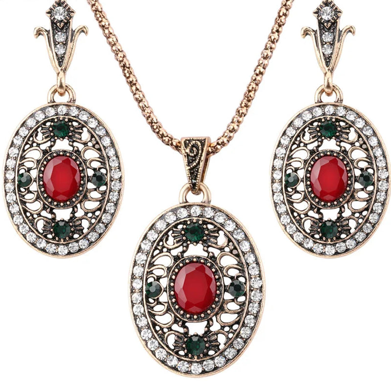 White Fancy 047 583 Rose Gold Casual Jewel Set