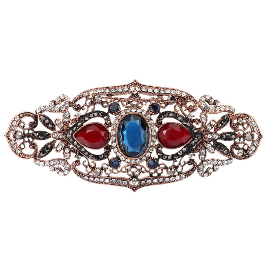 Fashion Textured 583 Gold Formal Brooch 004