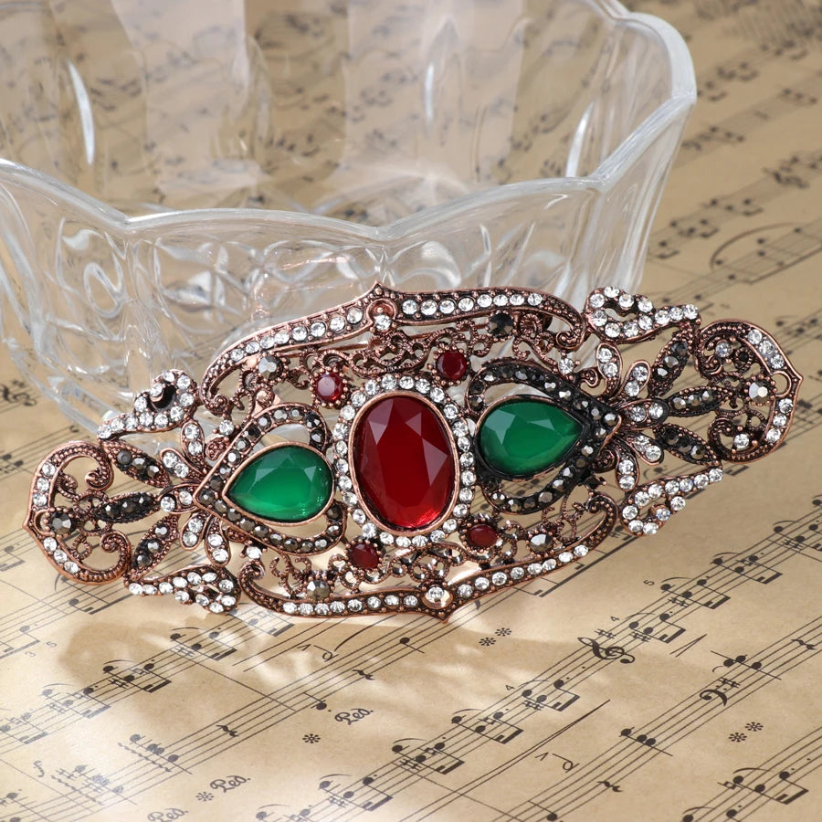 Fashion Textured 583 Gold Formal Brooch 004