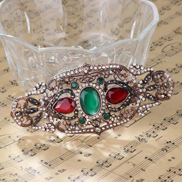 Fashion Textured 583 Gold Formal Brooch 004