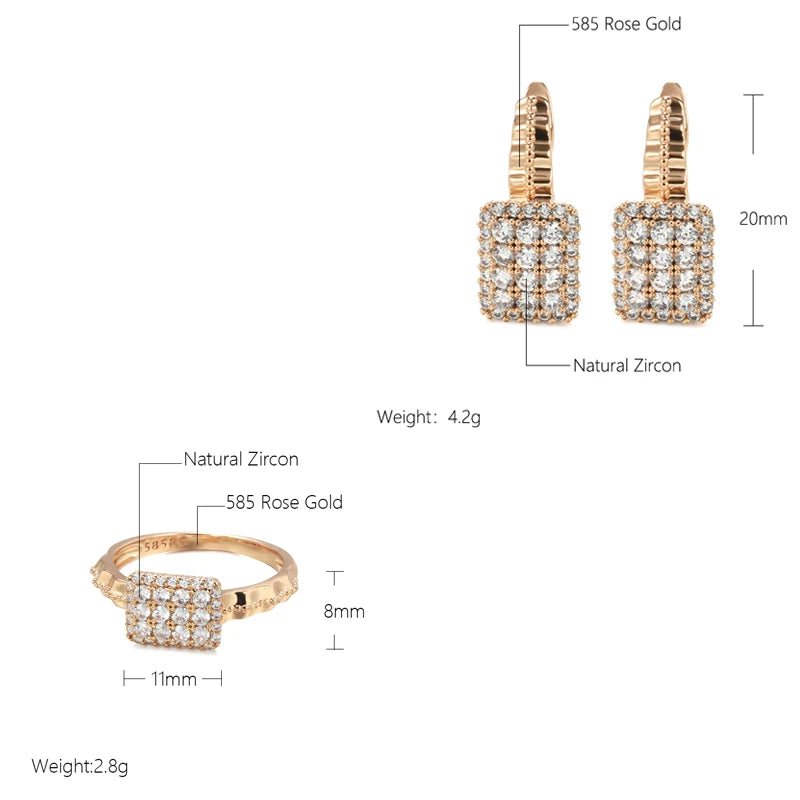 White Fancy 033 583 Rose Gold Casual Jewel Set