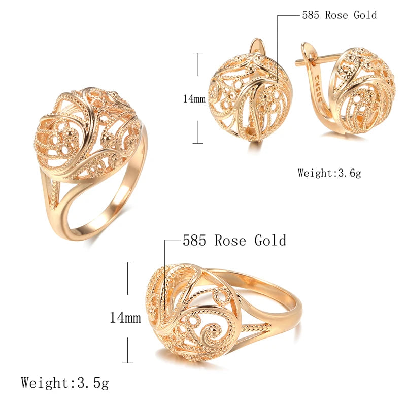 White Fancy 037 583 Rose Gold Casual Jewel Set
