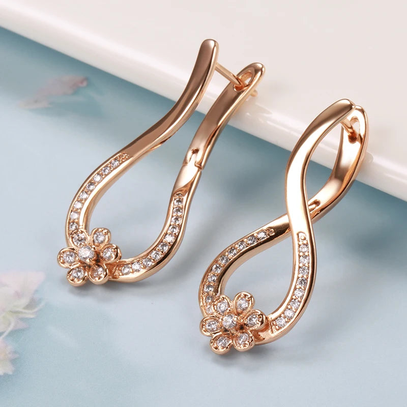 New Geometric Flower Big Earrings