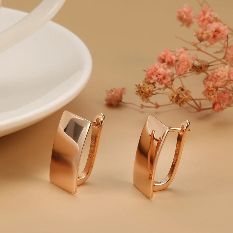 Fashion Glossy Dangle Earrings Simple Square Earrings