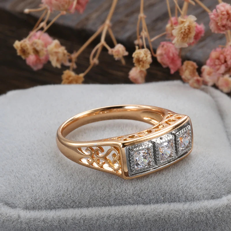 Luxury Gold Rings Ethnic Bride Wedding Rings