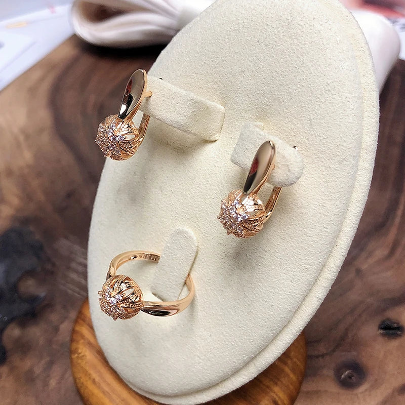 White Fancy 004 Copper Casual Jewel Set