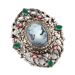 Fashion Textured 583 Gold Formal Brooch 005