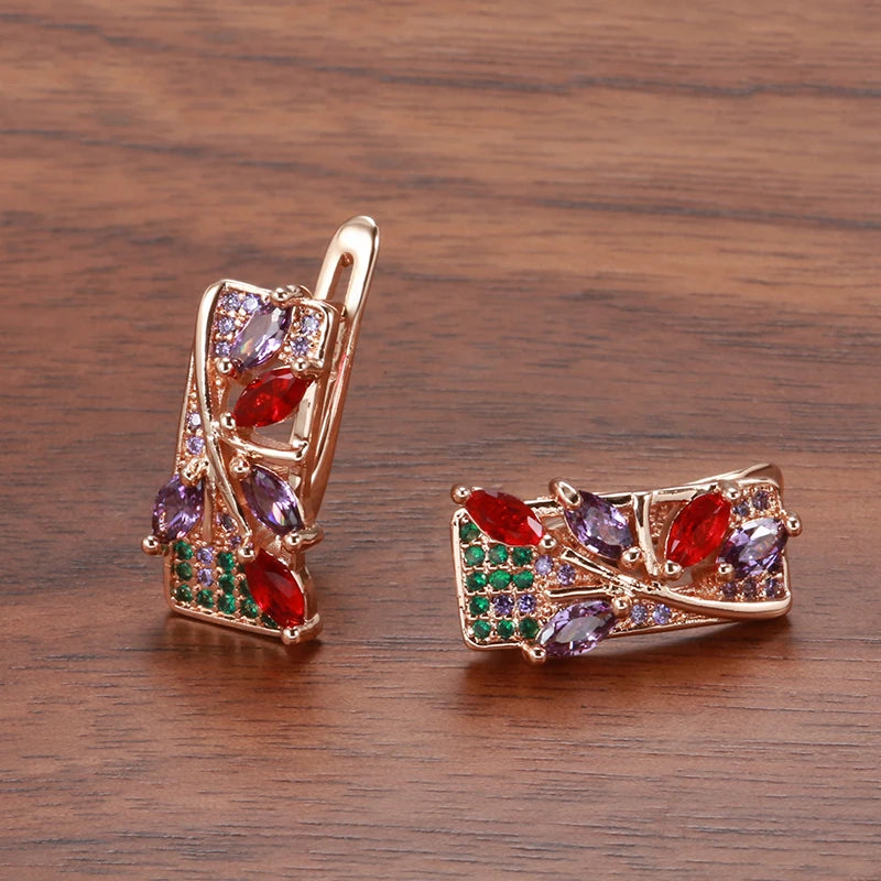 High Quality Daily Fancy Gold Colour Earrings 074