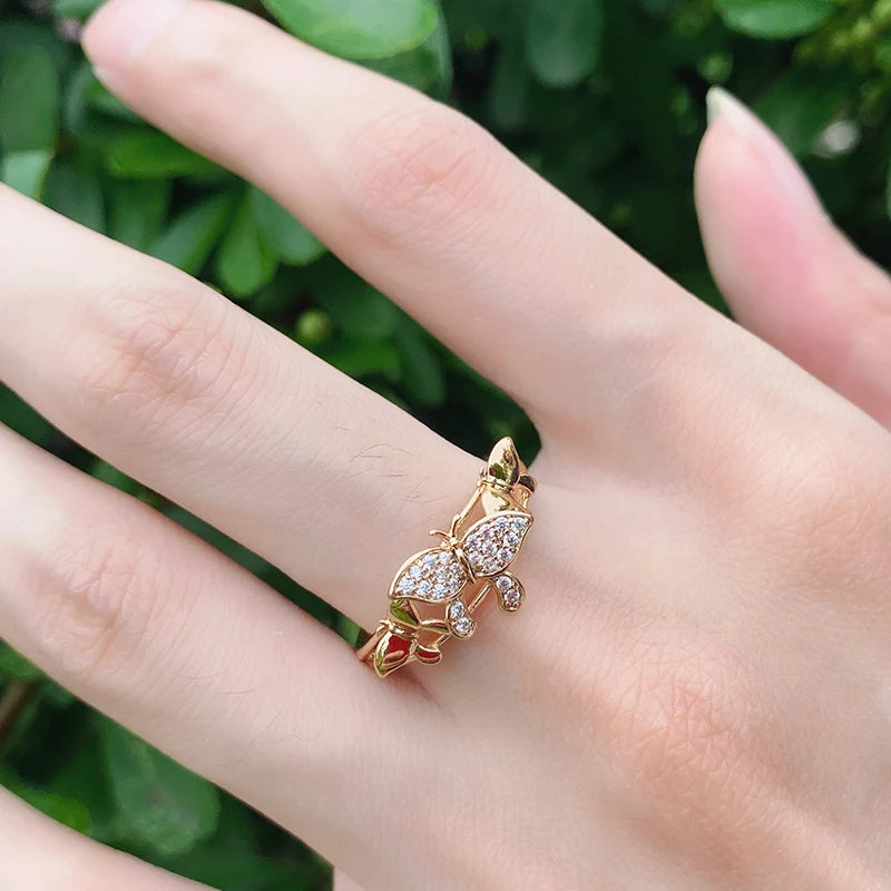 White Fancy 026 583 Rose Gold Casual Jewel Set