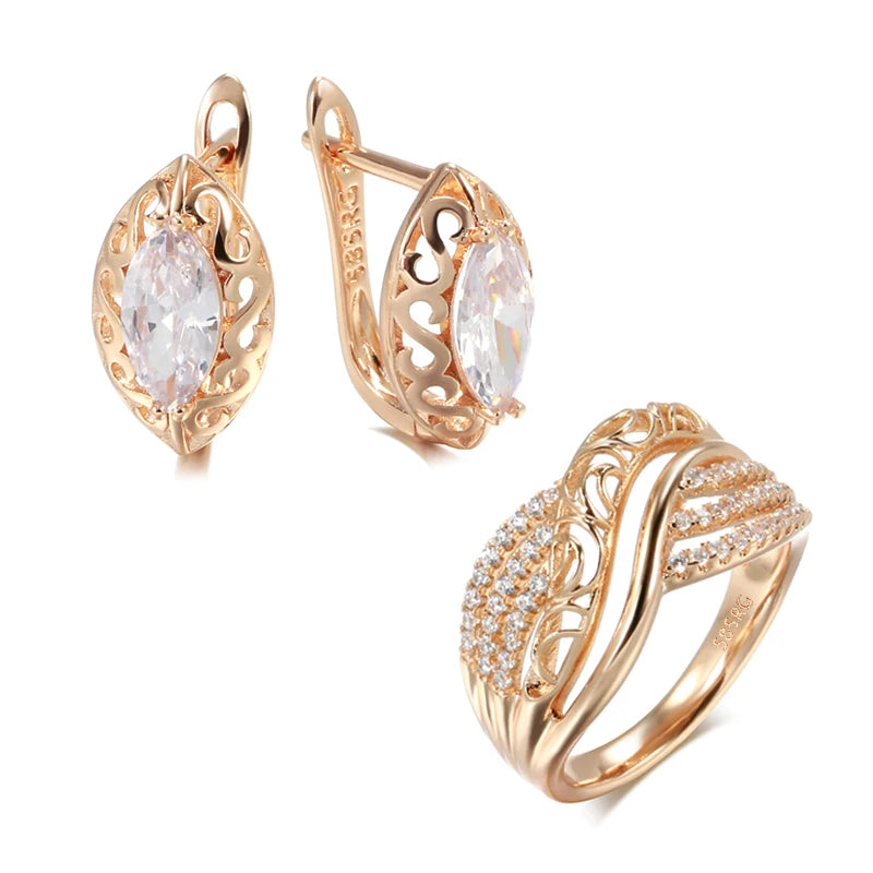 White Fancy 014 583 Rose Gold Casual Jewel Set