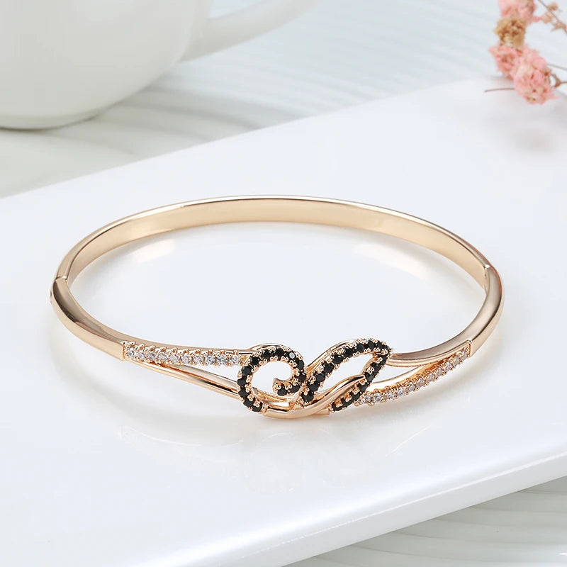 New Charm Gold Bangles Black Natural bracelets