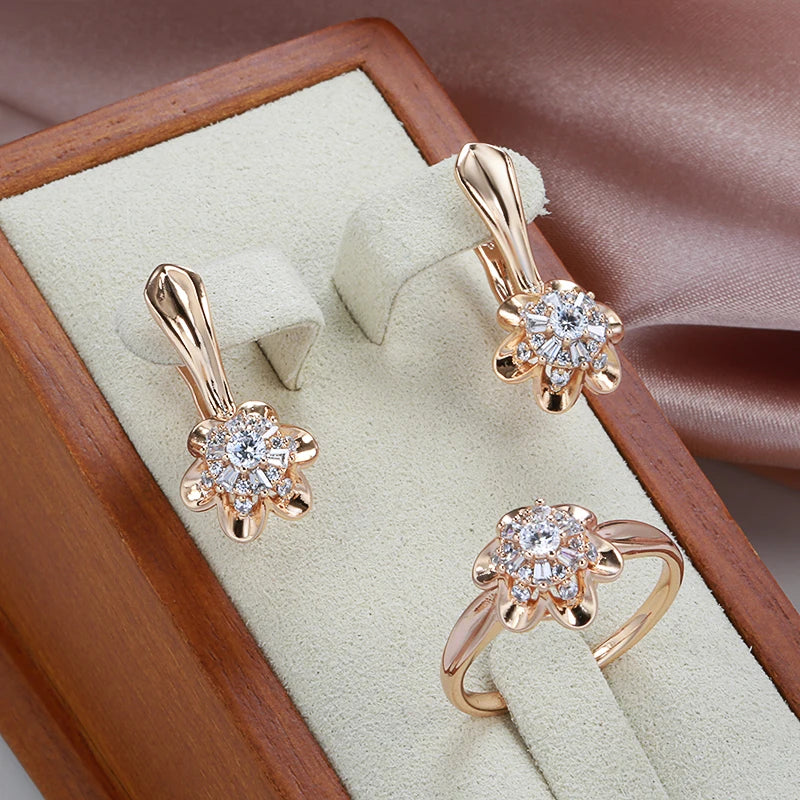 White Fancy 016 583 Rose Gold Casual Jewel Set